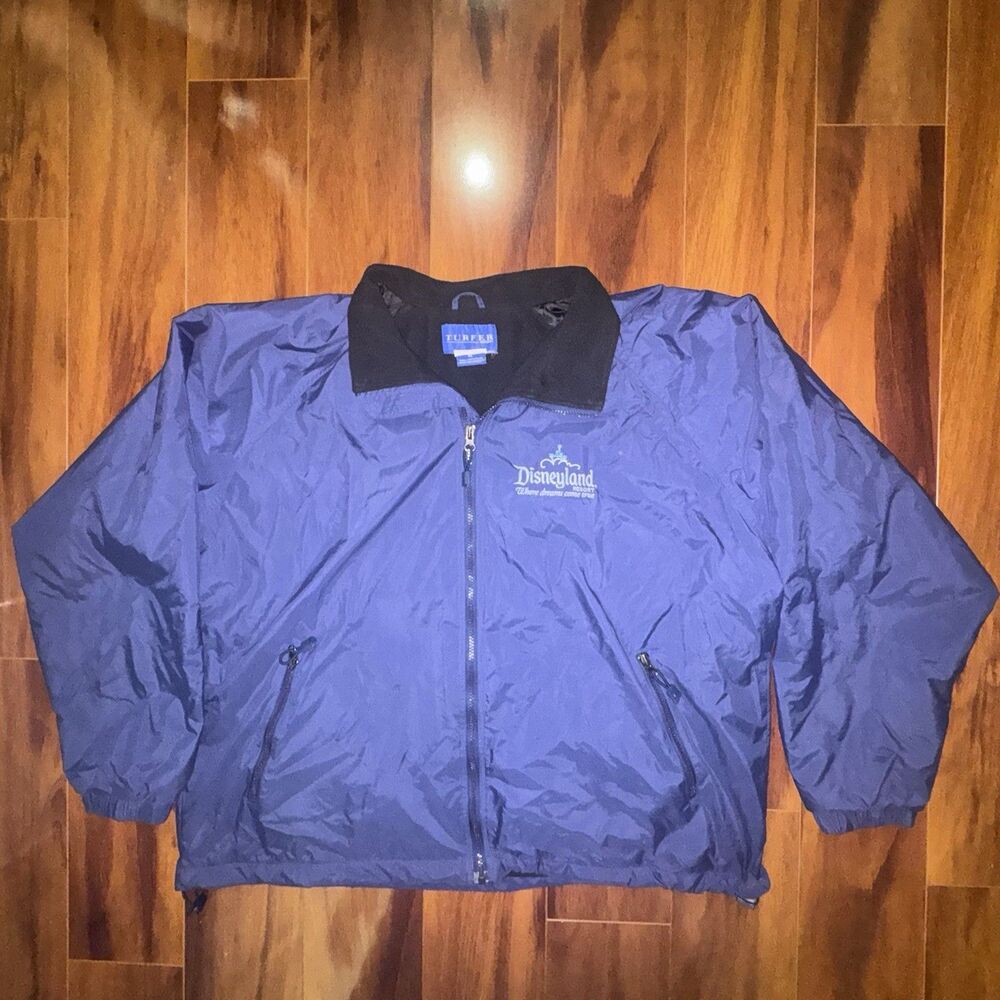 Disneyland Resort Jacket Mens XL Turfer Sport Blue Where Dreams Come True Coat